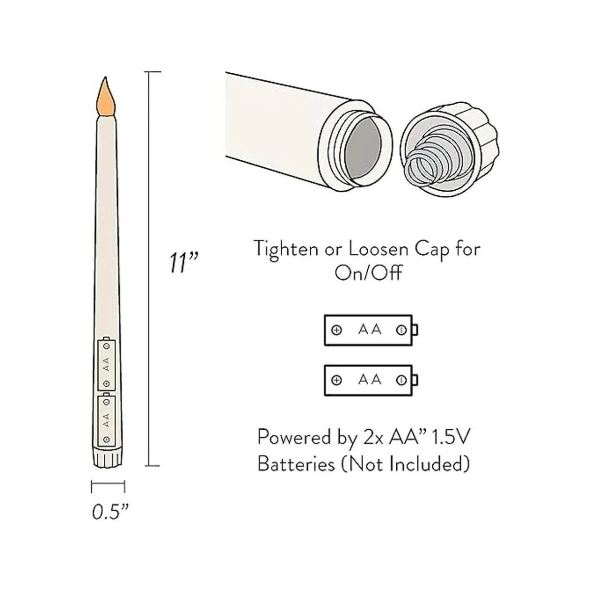 WYZworks 11 pulgadas color marfil sin llama árbol de_4