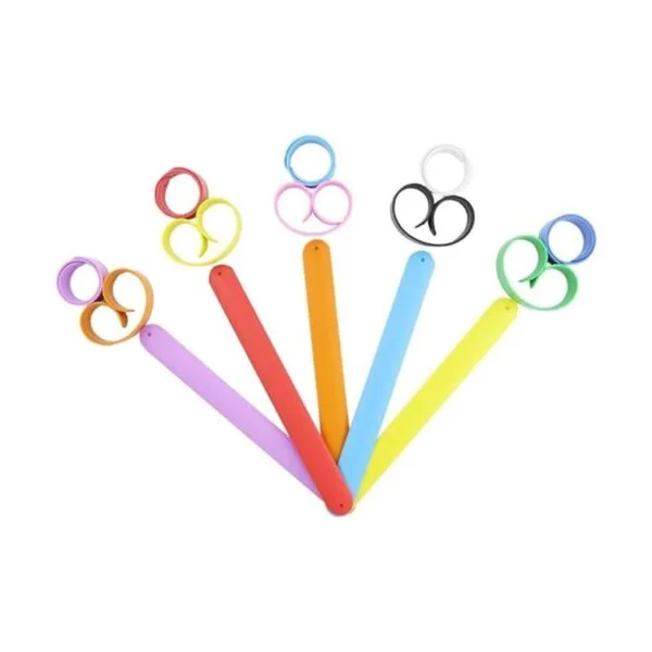 WTSHOP 20 pulseras de silicona arcoíris suaves y seguras_2