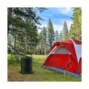 Wakeman Outdoors bote de basura plegable con tapa de