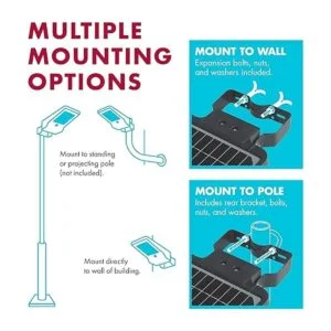 Wagan EL8586 Lámpara de calle solar integrada de 1600_5