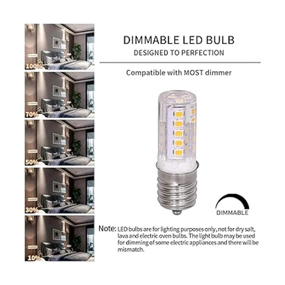 WTINTELL Bombilla LED E17 equivalente a bombilla