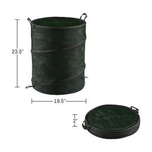 Wakeman Outdoors bote de basura plegable con tapa de