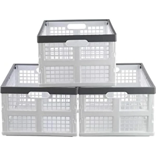 Waikhomes Cesta plegable de 30 L juego de 3 cajas