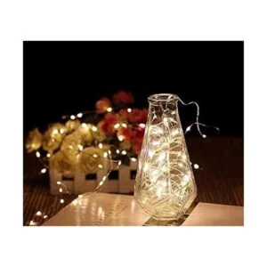 WSgift Paquete de 2 luces LED blancas cálidas de 20 pies y