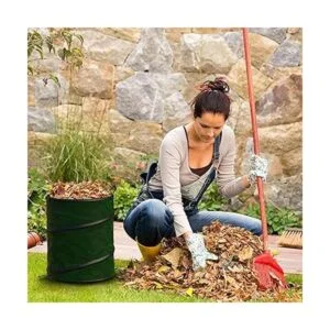 Wakeman Outdoors bote de basura plegable con tapa de