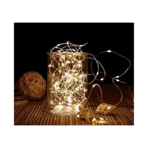 WSgift Paquete de 2 luces LED blancas cálidas de 20 pies y