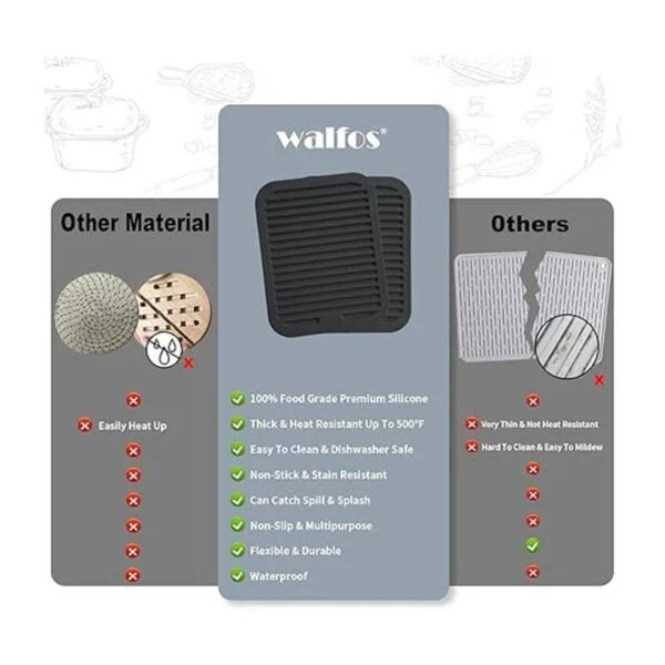 Walfos Salvamanteles de silicona para ollas y sartenes