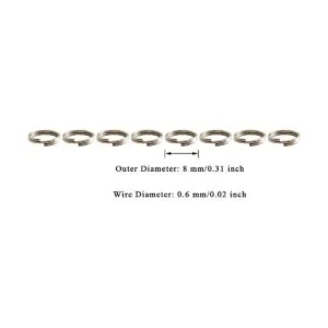 WUBOECE 300 anillos divididos de metal de 0.315 in_4