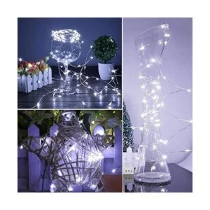 WSgift Paquete de 4 luces LED de 33 pies 100 luces LED