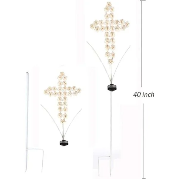 WSgift Luces solares de estaca de cruz para hortensias de_5