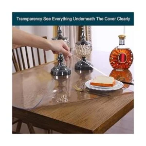 Wadrac Protector de mesa transparente de plástico mantel