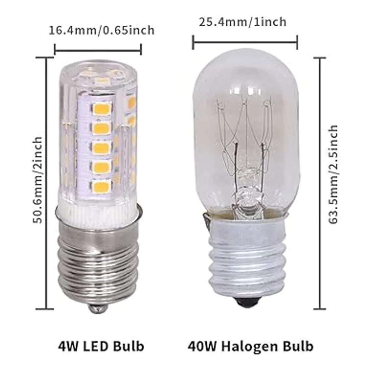WTINTELL Bombilla LED E17 equivalente a bombilla