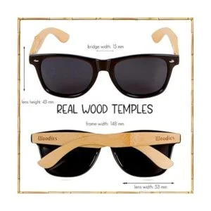 WOODIES Tres lentes de sol polarizados a granel Gafas de_4