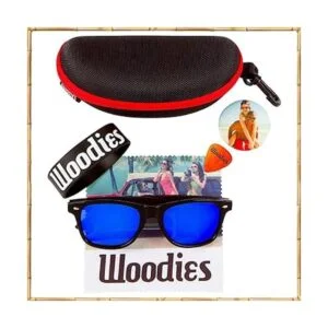 WOODIES Lentes de sol polarizados de madera de ébano para_3