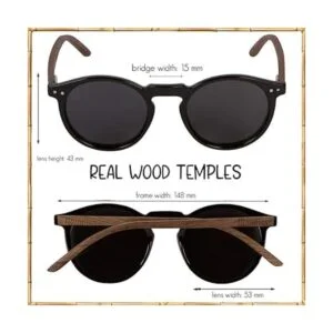 WOODIES Lentes de sol polarizados de madera estilo Foster_2
