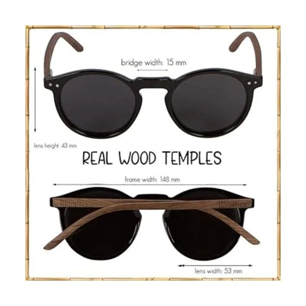 WOODIES Lentes de sol polarizados de madera estilo Foster_2