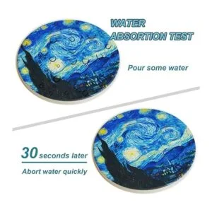 WOWDING Juego de posavasos de cerámica para bebidas de