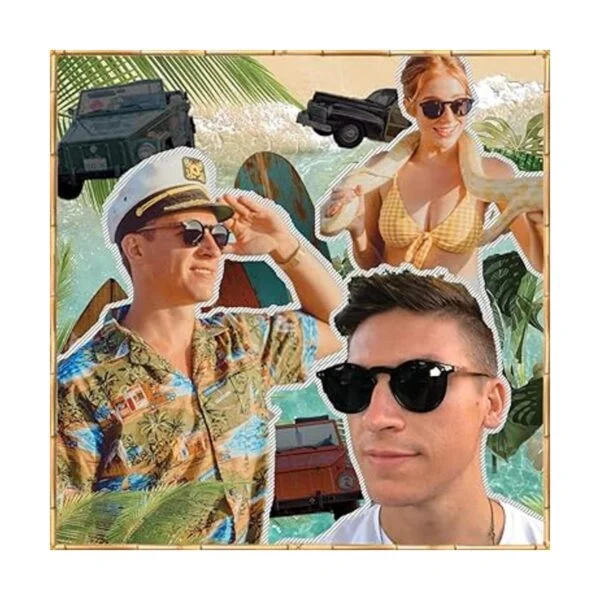 WOODIES Lentes de sol polarizados de madera estilo Foster_4