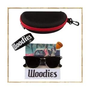 WOODIES Lentes de sol polarizados de madera de ébano de_3
