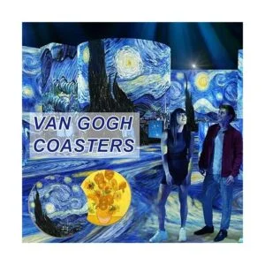 WOWDING Juego de posavasos de cerámica para bebidas de