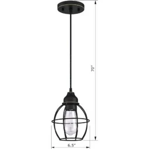 WISBEAM Lámpara colgante con acabado de bronce aceitado_2