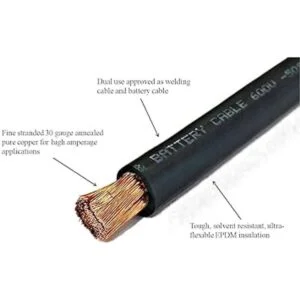 WNI 8 Gauge 5 pies negro 5 pies rojo 8 AWG batería de_4