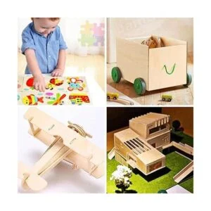 WLIANG 50 piezas de madera sin terminar cuadrados de