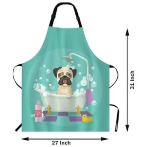 WONDERTIFY French Bulldog ApronThe Lovely Dog Bathed in