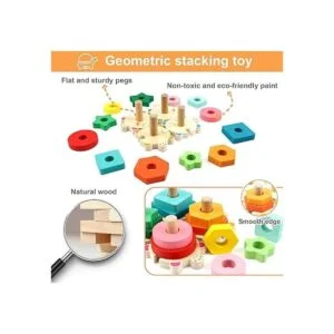 WOOD CITY Juguetes apilables para niños pequeños de 1 a 3_5