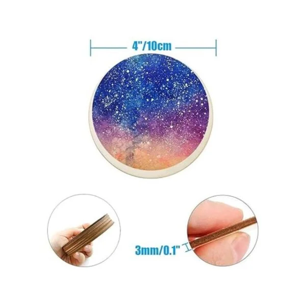 WLIANG 25 círculos de madera de 4 pulgadas círculos de