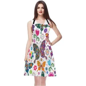 WONDERTIFY Delantal de corazón corazón rosa sobre el