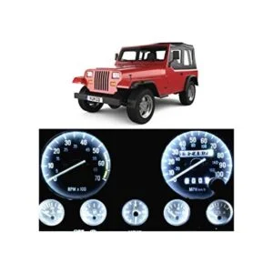 WLJH Panel de instrumentos blanco brillante velocímetro_1