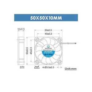 WINSINN Ventilador CC de 1.969 in 12 V 5010 doble_2