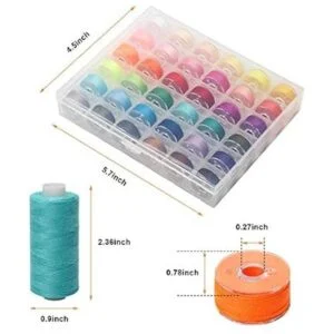 WIWAPLEX Kits de hilos de coser de 72 bobinas 437 yardas_6