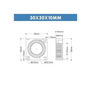 WINSINN Ventilador de ventilador de 1.181 in 24 V 3010_2
