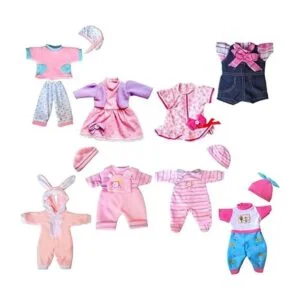 WONDOLL 8 juegos de ropa de bebé para muñecas de 12_2