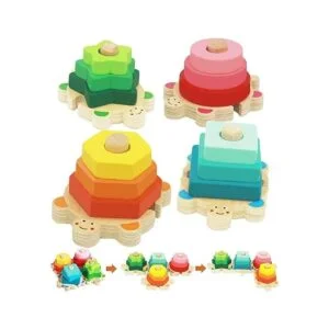 WOOD CITY Juguetes apilables para niños pequeños de 1 a 3_2