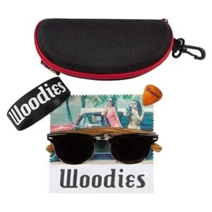 WOODIES Gafas de sol de madera hechas de madera de cebra_4