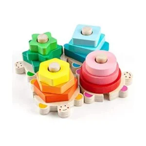 WOOD CITY Juguetes apilables para niños pequeños de 1 a 3_1