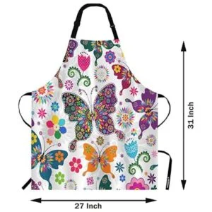 WONDERTIFY Delantal de corazón corazón rosa sobre el