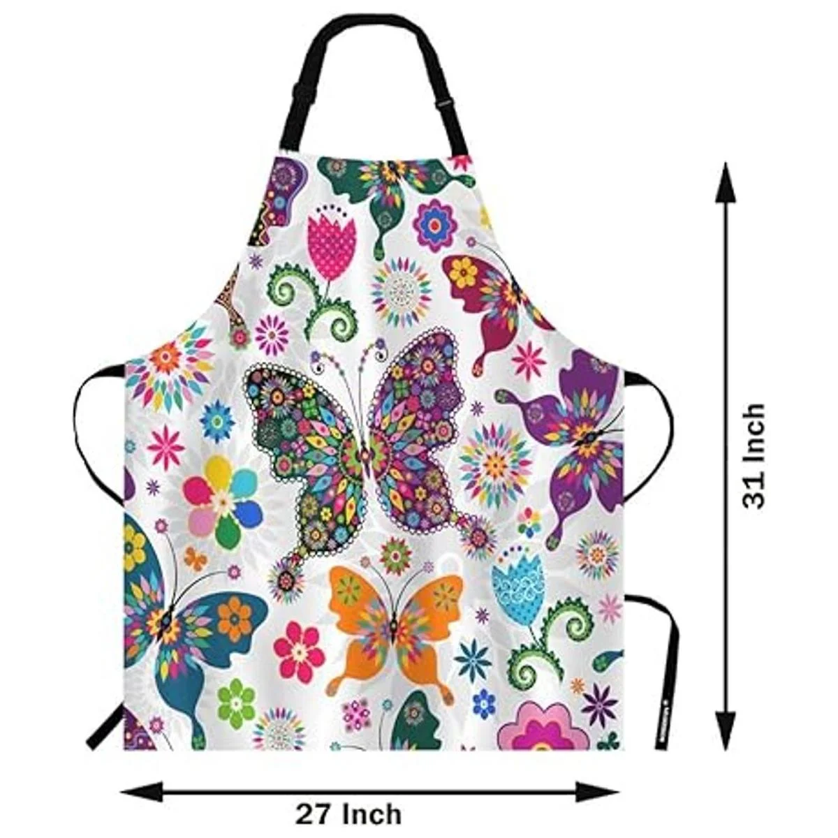 WONDERTIFY Delantal de corazón corazón rosa sobre el