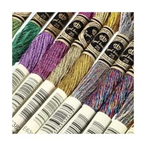 WILLBOND 24 hilos metálicos para bordar hilo de bordado