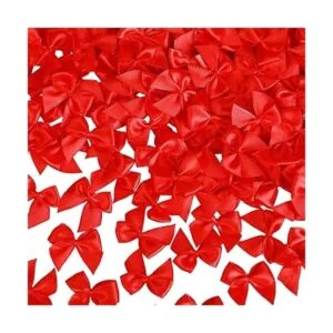 WHQXFDZ 160 lazos de cinta roja y verde para boda_3