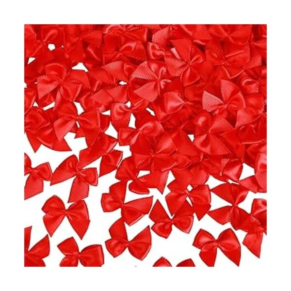 WHQXFDZ 160 lazos de cinta roja y verde para boda_3