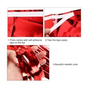 WILLBOND Paquete de 4 guirnaldas de flecos de papel de