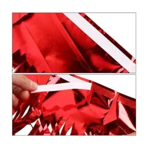 WILLBOND Paquete de 4 guirnaldas de flecos de papel de