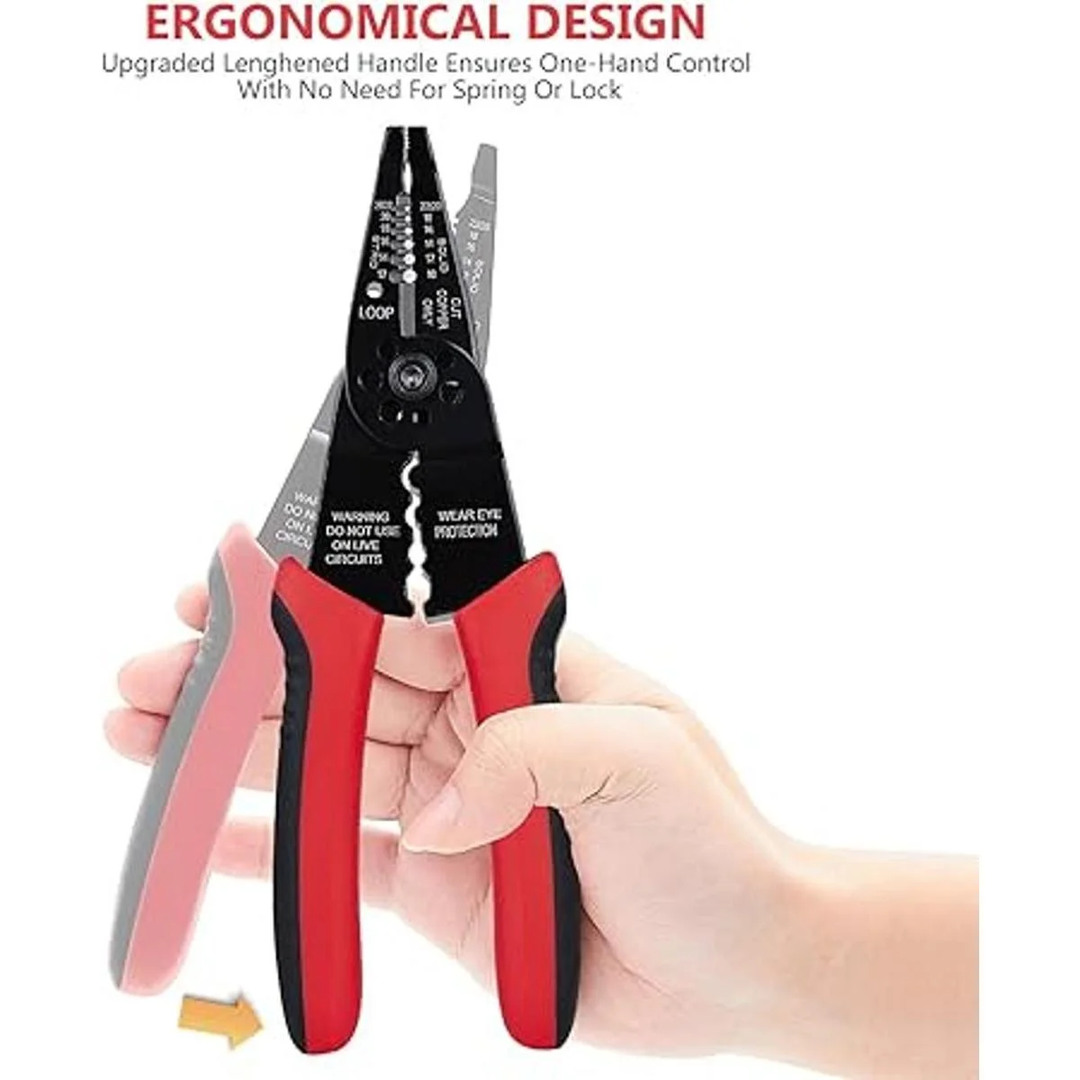 WGGE WG015 Pelacables profesional de 8 pulgadas cortador_4