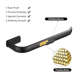 WINCASE Juego de toalleros de bronce soporte de papel_6