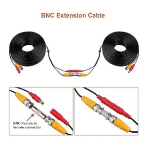 WILDHD Cable BNC de 4 x 100 pies todo en uno Siamés BNC