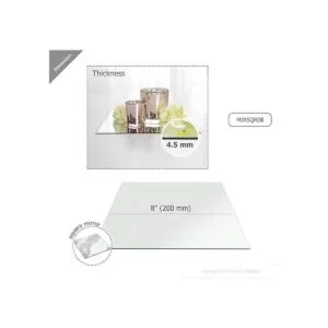 WGV Placa de espejo redonda grande de 8 pulgadas de